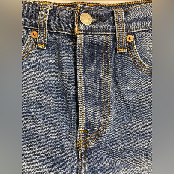 Levi’s 501 White Oak Cone Button-fly Denim Jean Shorts Size 27 - Picture 2 of 11